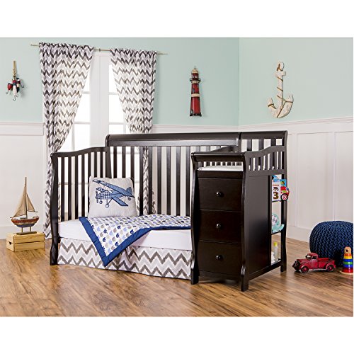 Dream On Me 5 in 1 Brody Convertible Crib with Changer, Espresso