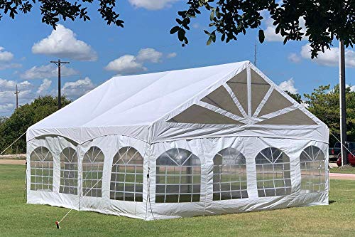 20'x20' PVC Marquee - Heavy Duty Party Wedding Canopy Tent Gazebo Shelter w Storage Bags by DELTA Canopies