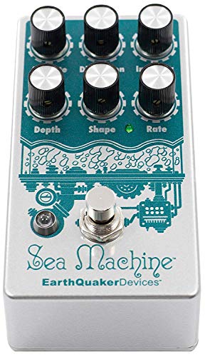 EarthQuaker Devices EQDSEA3 Sea Machine V3 Chorus Pedal with Power Supply and Guitar Polishing Cloth