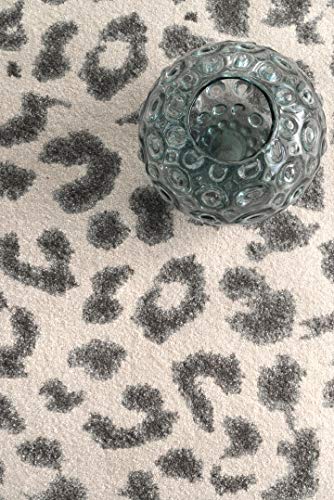 nuLOOM Print Leopard Area Rug, 10' x 14', Grey