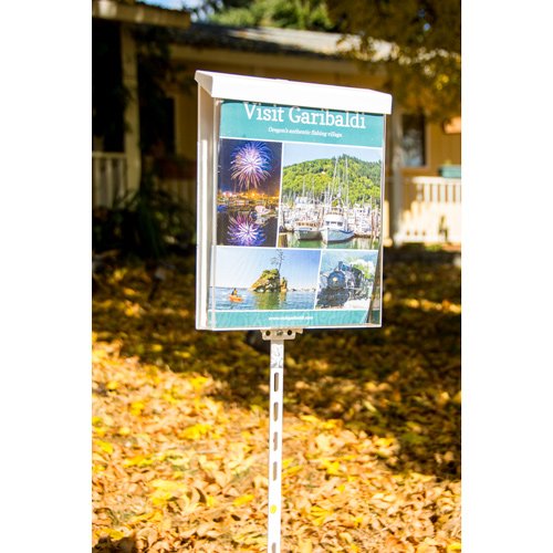 Clear-Ad - SRE-912-HD - Acrylic Waterproof Outdoor Brochure Holder with Self-Closing Lid - Plastic Heavy Duty Flyer Display 8.5x11 (Pack of 10)