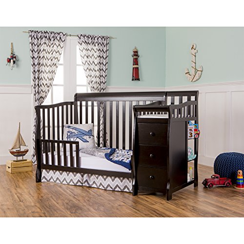 Dream On Me 5 in 1 Brody Convertible Crib with Changer, Espresso