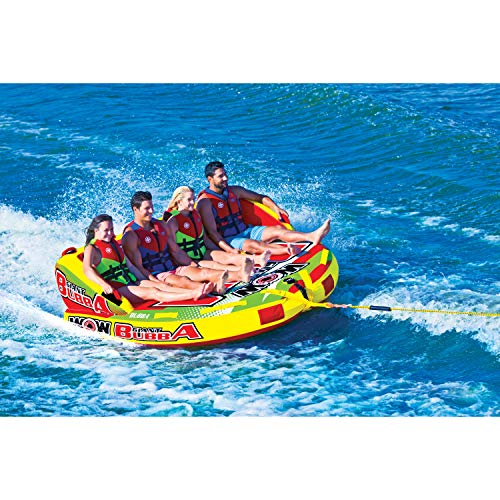 WOW World of Watersports Big Bubba 1 2 3 or 4 Person Inflatable Towable Deck Tube for Boating, 17-1070