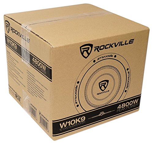 (2) Rockville W10K9D4 10" 6400 Watt Car Audio Subwoofers Dual 4-Ohm Subs