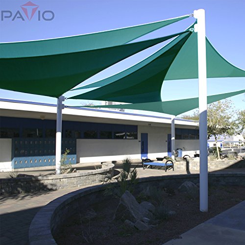 Patio Paradise Turquoise 12x18x22 Sun Shade Sail Canopy Awning Fabric Cloth Screen - UV Block UV Resistant Heavy Duty Commercial Grade - Outdoor Carport - We Make Custom Sizes