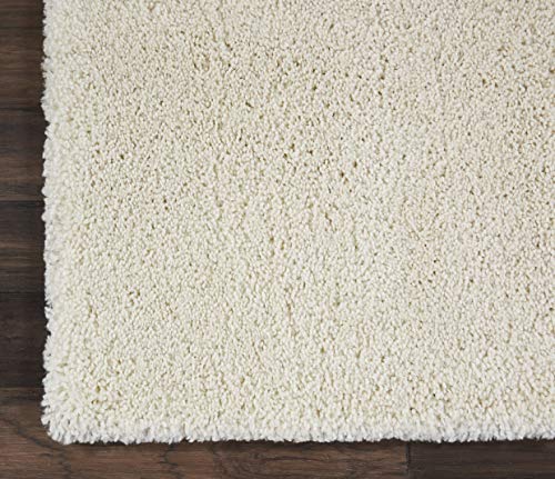 Nourison Malibu Shag Area Rug, 6'7" x9'6, Ivory