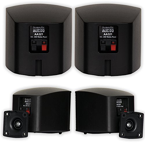 Acoustic Audio AA321B and AA40CB Indoor Speakers Home Theater 7 Speaker Set