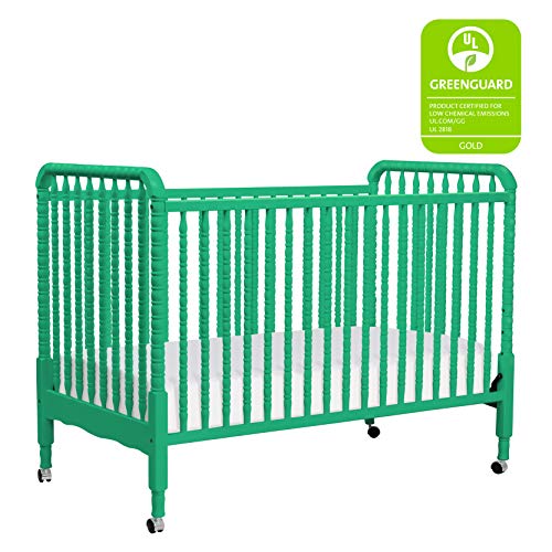 DaVinci Jenny Lind 3-in-1 Convertible Portable Crib in Navy - 4 Adjustable Mattress Positions, Greenguard Gold