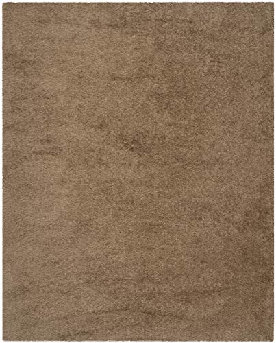 Safavieh Venice Shag Collection SG256T Handmade Glam 3-inch Extra Thick Area Rug, 8' x 10', Taupe