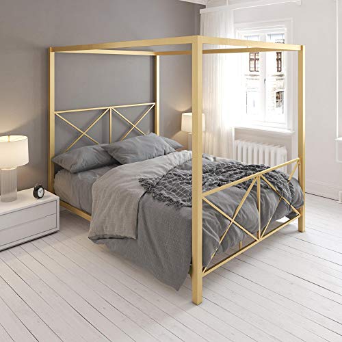 DHP Rosedale Canopy Bed, Gold, Full