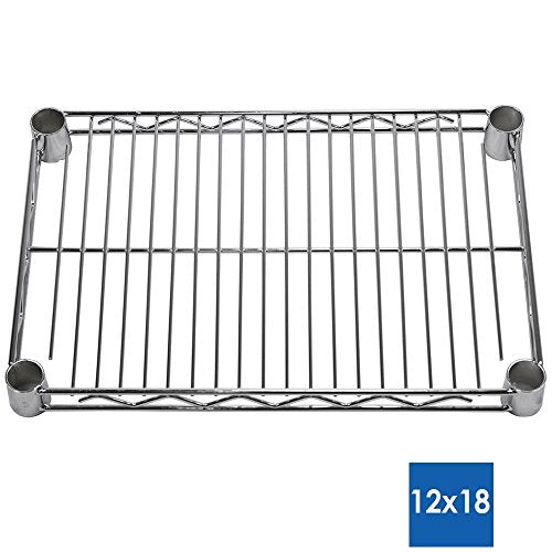 12" d x 18" w x 54" h Chrome Wire Shelving with 5 Shelves