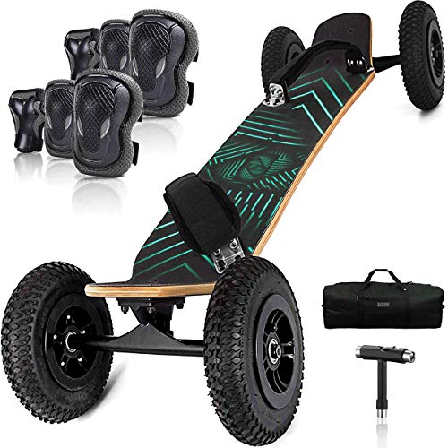 Hi-Na Mountain Board All Terrain Skateboard Kiteboard Cross Country  Big Wheel Downhill Longboard w/ Bindings