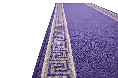 RugStylesOnline Custom Runner Meander Roll Runner 36 Inch Wide x Your Length Size Choice Slip Skid Resistant Rubber Back 7 Color Options (Royal Blue, 30 ft x 36 in)