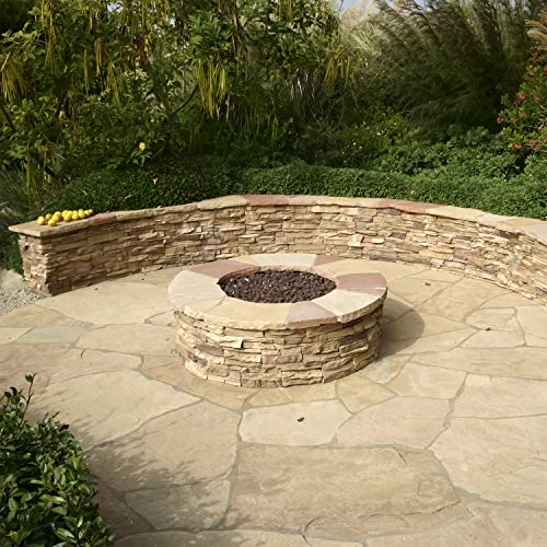 Landscape Patio Flagstone | 1000 Pounds | Natural Rock Pathway Stepping Stone Slabs for Gardens, Terrariums, Landscape Design, Driveway Pavers and Walkway Steppers (Arizona Classic Oak)