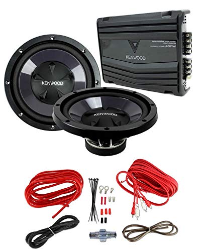 2) New Kenwood KFC-W112S 12" 1600W Car Subwoofers + KAC-5206 400W Amp + Amp Kit