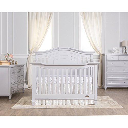 Evolur Fairbanks 5-in-1 Convertible Crib, Dove Grey