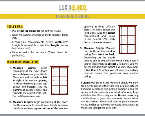 Luxr Blinds Custom-Made Real Wood Horizontal Window Blinds with Easy Inside Mount - 29" x 84" - 2" Wooden Slats - Premium Quality Basswood - Pecan