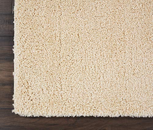 Nourison Malibu Shag Area Rug, 6'7" x9'6, CREAM