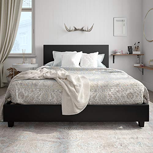 Carley Upholstered Bed, Black, Full