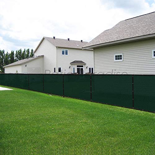 Patio Paradise 6' x 96' Dark Green Fence Privacy Screen, Commercial Outdoor Backyard Shade Windscreen Mesh Fabric with Brass Gromment 88% Blockage- 3 Years Warranty (Customized