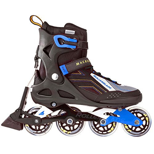 Rollerblade Macroblade 80 ABT Twinblade Aluminum Frame SG7 Bearings Inline Skates, Blue/Black, US Men's 12.5