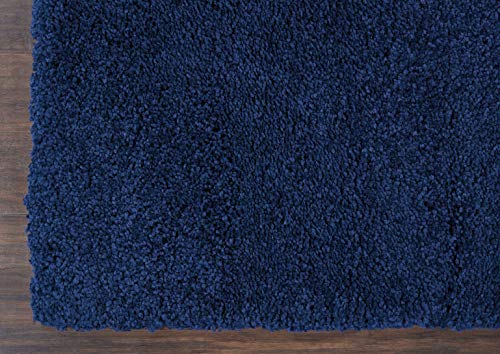 Nourison  Malibu Shag Area Rug, 9'x12' , Navy