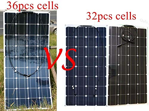 Solar Panel 120W 18V 12V Bendable Flexible Solar Charger SunPower Thin Solar Module with MC4 for RV, Boat,Truck Car, Irregular Surface Portable Power Bank Kit with 10A Solar Charger Controller