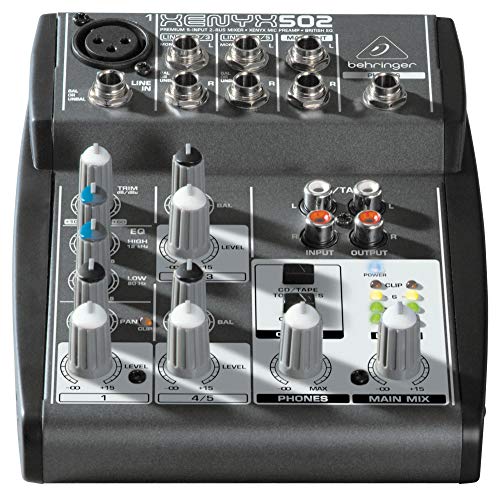 🏆4-PACK Premium Xenyx 502 Premium 5-Input 2-Bus Mixer with XENYX Mic Preamp and British EQ