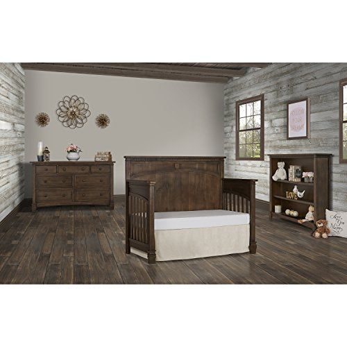 Evolur Santa Fe 5-in-1 Convertible Crib, Distress White