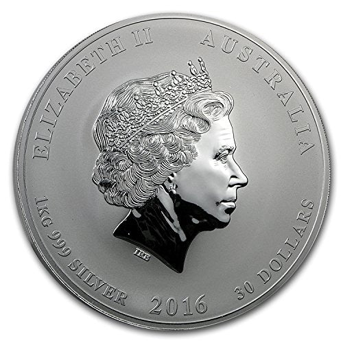 2016 AU Australia 1 kilo Silver Lunar Monkey BU Silver Brilliant Uncirculated