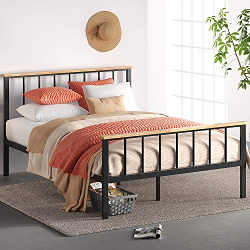 Zinus Brianne Metal and Wood Platform Bed, Twin