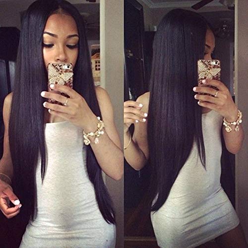 Eayon 360 Lace Frontal Wigs Natural Straight Brazilian Remy Human Hair Lace Wigs with Baby Hair for Women 22inch Natural Color 150% Density