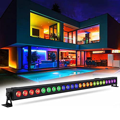LED Light Bar, LaluceNatz 40" 96W 24 LED Stage Lights Wash Light Bar, 4 in 1 RGBA Wall Washer Lights, DJ Lighting by DMX Control for Wedding, Birthday, Church, Party, Stage Lighting
