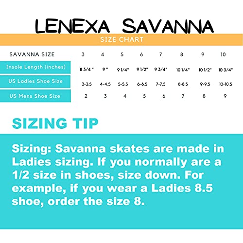 Lenexa Savanna Roller Skates for Ladies - Indoor/Outdoor Quad Skates for Women and Girls (Pink, Ladies 6)
