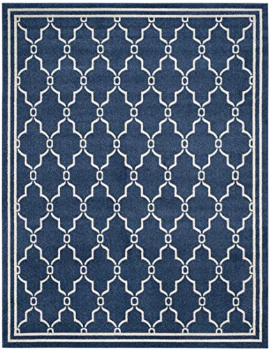 Safavieh Amherst Collection AMT414P Geometric Area Rug, 9' x 12', Navy/Beige