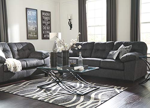 Signature Design by Ashley - Accrington Contemporary Upholstered Sofa, Dark Gray