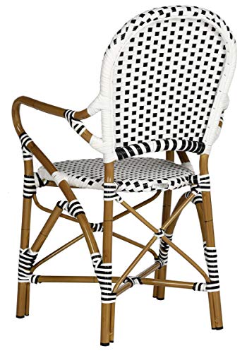 Safavieh Home Collection Hooper Blue & White Indoor-Outdoor Stacking Arm Chair