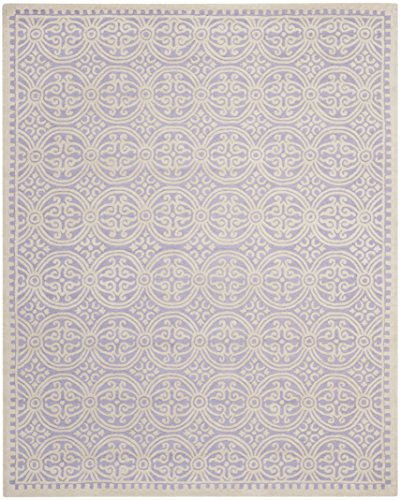 Safavieh Cambridge Collection CAM123C Handmade Moroccan Wool Area Rug, 8' x 10', Lavender/Ivory