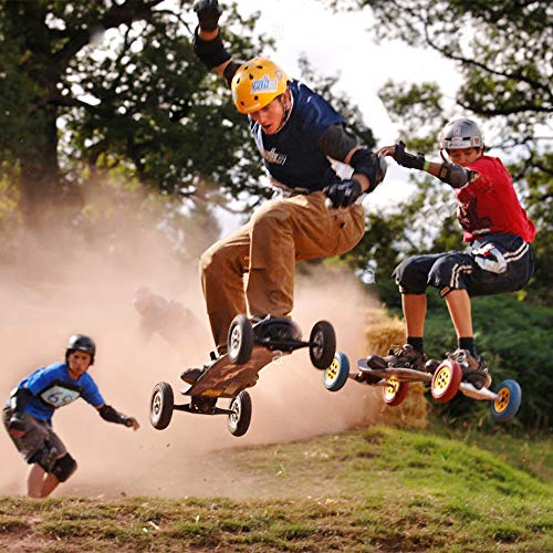 Hi-Na Mountain Board All Terrain Skateboard Kiteboard Cross Country  Big Wheel Downhill Longboard w/ Bindings
