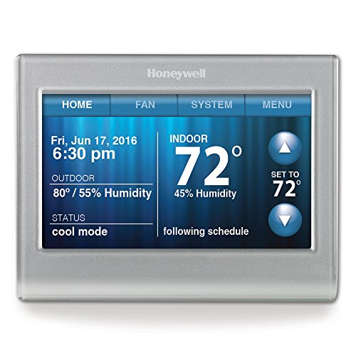 Honeywell RTH9580WF Wi-Fi Smart Touchscreen Thermostat, Silver