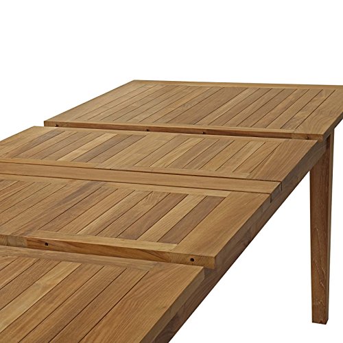 Modway EEI-2714-NAT Marina Premium Grade A Teak Wood Outdoor Patio Extendable, Dining Table, Natural