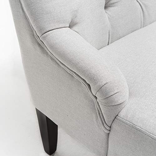 Christopher Knight Home Nicole Fabric Settee, Light Grey