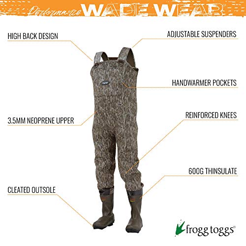 FROGG TOGGS Men's Amphib Bootfoot Neoprene Camouflaged Chest Wader