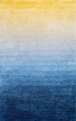 nuLOOM HJOS04A Hand Tufted Ombre Shag Rug, 5' x 8', Navy