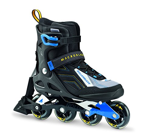 Rollerblade Macroblade 80 ABT Twinblade Aluminum Frame SG7 Bearings Inline Skates, Blue/Black, US Men's 12.5