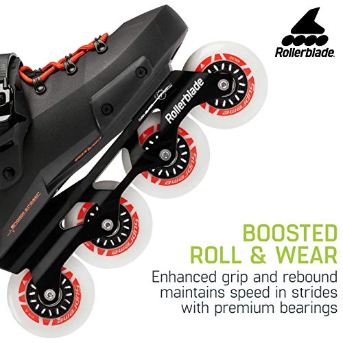 Rollerblade Twister Edge Men's Adult Fitness Inline Skate, Black and Red, High Performance Inline Skates