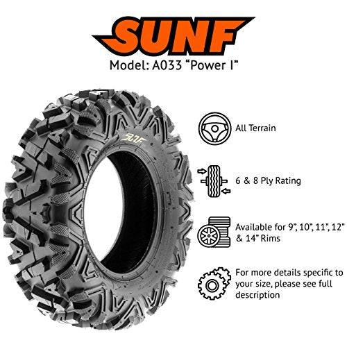 SunF 29x9-14 Replacement Tubeless 6 PR ATV UTV Tires A033 POWER I [Single]