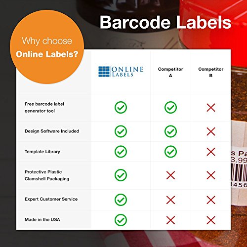 2 x 1 Rectangle Barcode Labels - Pack of 400,000 Labels, 10,000 Sheets - Inkjet/Laser Printer - Online Labels