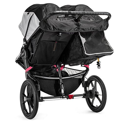 Baby Jogger Summit X3 Double Jogging Stroller - 2016 | Air-Filled Rubber Tires | All-Wheel Suspension | Quick Fold Jogging Stroller, Black/Gray