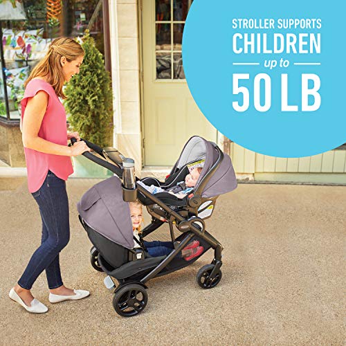 Graco Modes2Grow Travel System | Includes Modes2Grow Stroller and SnugRide SnugLock 35 Infant Car Seat, Kinley